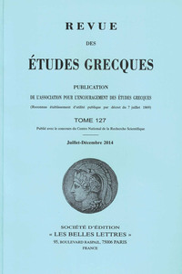 Revue des études grecques