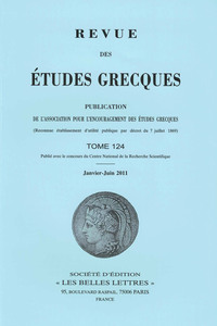 Revue des études grecques