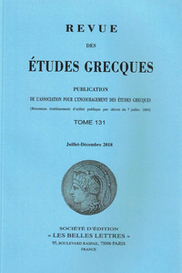 Revue des études grecques