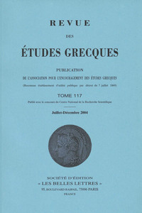 Revue des études grecques