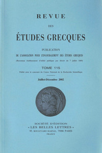Revue des études grecques