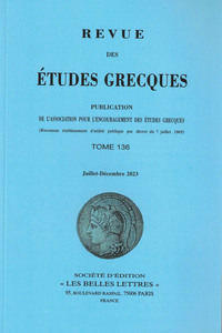 Revue des études grecques