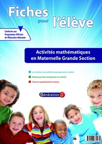 Fiches pour l'élèves : Mathématiques maternelle GS