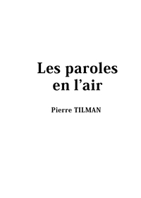 Les paroles en l'air