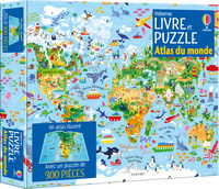 Atlas du monde - Coffrets livre et puzzle (300 pièces) - dès 7 ans