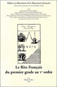 LE RITE FRANCAIS DU PREMIER GRADE AU V  ORDRE