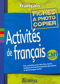 ACTIVITES DE FRANCAIS CM1 CYCLE 3 FICHES A PHOTOCOPIER
