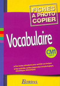 VOCABULAIRE CM1 CYCLE 3 REPROFICHES