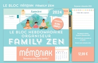 Le Bloc hebdomadaire Mémoniak organiseur Zen 2024, de janv. à déc. 2024