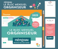 Le Bloc mensuel organiseur Mémoniak 2025 - Floral