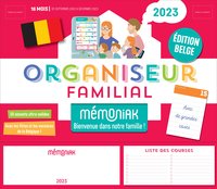 Organiseur familial Mémoniak spécial Belgique,  calendrier mensuel (sept. 2022- déc. 2023)