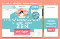 Le Bloc hebdomadaire Mémoniak organiseur zen 2023 : 1 an de citations et conseils pour une année zen