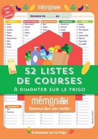 52 listes de courses Mémoniak - bloc aimanté à compléter