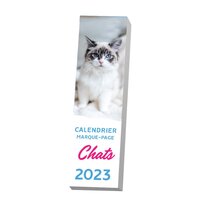 CALENDRIER MARQUE-PAGE CHATS 2023 AIMANTE - 1 PHOTO AVEC CITATION PAR SEMAINE DETACHABLE