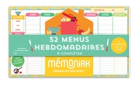 BLOC AIMANTE DE 52 MENUS HEBDOMADAIRES A COMPLETER MEMONIAK