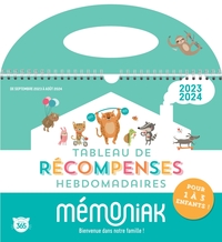 Tableau de récompenses hebdomadaires Mémoniak, max 3 enfants à emporter partout sept. 2023-août 2024