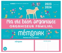 Mini-organiseur Mémoniak Ma vie bien organisée, calendrier mensuel sept. 2023- déc. 2024