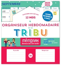 Organiseur hebdomadaire de ma tribu Mémoniak 2025-2026 par colonne