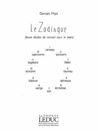 GEORGES MIGOT: LE ZODIAQUE, 12 ETUDES DE CONCERT (PIANO SOLO) PIANO
