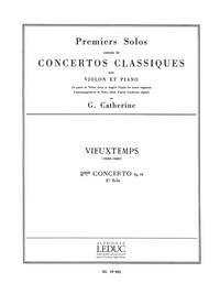 VIEUXTEMPS PREMIER SOLO EXTRAIT CONCERTO NO 2 OP 19 VIOLIN & PIANO BK