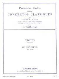GEORGES CATHERINE: FIRST SOLOS EXTRACTED FROM THE CLASSIC CONCERTOS (VIOTTI'S CONCERT NO. 29)