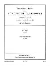 RODE PREMIERS SOLOS CONCERTOS CLASSIQUES NO 1 VIOLIN & PIANO BOOK