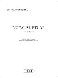 MARTINU BOHUSLAV HETTICH VOCALISE ETUDE NO.112 MEDIUM VOICE BOOK
