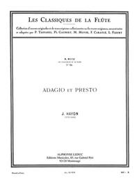 FRANZ JOSEPH HAYDN: ADAGIO ET PRESTO (CLASSIQUES NO.78) (FLUTE & PIANO)