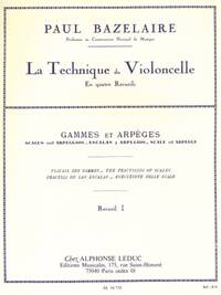 PAUL BAZELAIRE: CELLO METHOD - SCALES AND ARPEGGIOS, VOLUME 1