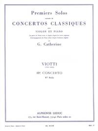 VIOTTI PREMIERS SOLOS CONCERTOS CLASSIQUES NO 19 (CATHERINE) VLN/PF BK
