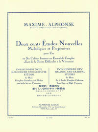 MAXIME-ALPHONSE: 200 ETUDES NOUVELLES VOLUME 2:40 ETUDES FACILES COR