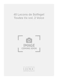 BUSSER 40 LECONS DE SOLFEGE SANS ACCT TOUTES VX VOLUME 2 VOICE BOOK