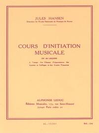 HANSEN COURS D'INITIATION MUSICALE EN 20 LECONS CLE DE SOL BOOK