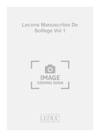 BUSSER LECONS MANUSCRITES DE SOLFEGE VOL 1 EDITION A BL497 FEMALE VCE