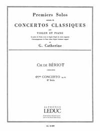 BERIOT PREMIER SOLO EXTRAIT CONCERTO NO 6 OP 70 VIOLIN & PIANO BOOK