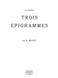 GEORGES MIGOT: 3 EPIGRAMMES (PIANO SOLO) PIANO