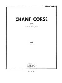 HENRI TOMASI : CHANT CORSE POUR CLARINETTE EN SI BEMOL ET PIANO