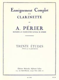 AUGUSTE PERIER: 30 ETUDES (CLARINET)