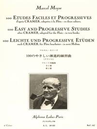 MARCEL MOYSE: 100 EASY AND PROGRESSIVE STUDIES AFTER CRAMER FOR FLUTE (VOLUME 2)