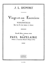 JEAN-LOUIS DUPORT: 21 EXERCICES DANS TOUS LES TONS MAJEURS ET MINEURS (CELLO SOLO)