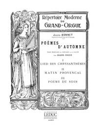JOSEPH BONNET: POEMES D'AUTOMNE