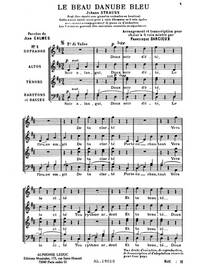 JOHANN BAPTIST II STRAUSS: THE BLUE DANUBE OP.314 (CHORAL-MIXED A CAPPELLA)