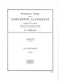 VIOTTI PREMIERS SOLOS CONCERTOS CLASSIQUES NO 12 (CATHERINE) VLN/PF BK