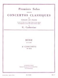 RODE PREMIERS SOLOS CONCERTOS CLASSIQUES NO 4 VIOLIN & PIANO BOOK