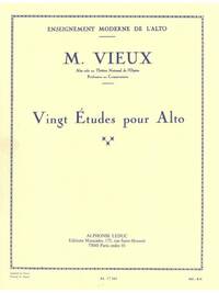 MAURICE VIEUX: TWENTY STUDIES FOR VIOLA (VIOLA)