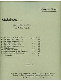 JACQUES IBERT: BAJO LA MESA (VIOLIN & PIANO)