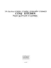 LASZLO LAJTHA: 5 ETUDES OP.20 (QUATUOR NO.5) (QUARTET-STRINGS) PIANO