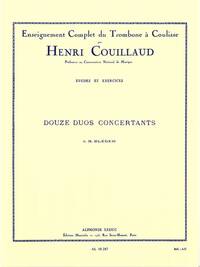 COUILLAUD BLEGER 12 DUOS CONCERTANTS 2 TROMBONES BOOK