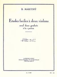 BOHUSLAV MARTIN : ETUDES FACILES A DEUX VIOLONS (VOLUME 2)