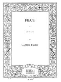 GABRIEL FAURE: PIECE (VIOLA & PIANO)